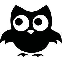 TAG Body Art Vinyl Glitter Tattoo Stencil - Cute Owl - No. 149 