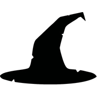 TAG Body Art Vinyl Glitter Tattoo Stencil - Halloween Witches Hat - No. 151 