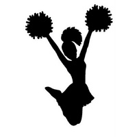 TAG Body Art Glitter Tattoo Cheerleader No. 1 Stencil No. 153 - 5 pk