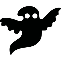 TAG Body Art Vinyl Glitter Tattoo Stencil - Halloween Scary Ghost - No. 155