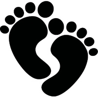 TAG Body Art Vinyl Glitter Tattoo Stencil - Foot Print - No. 156 