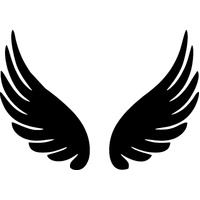 TAG Body Art Vinyl Glitter Tattoo Stencil - Heavenly Wings - No. 161