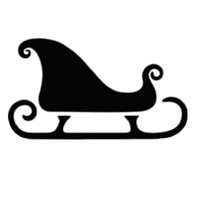 TAG Body Art Glitter Tattoo Stencil No. 168 - Santa's Sleigh - 5 pack