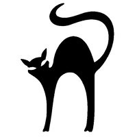 TAG Body Art Stretched Cat Stencil No. 1 - Single Stencil