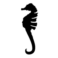 TAG Body Art Vinyl Glitter Tattoo Stencil - Seahorse Ocean - No. 21