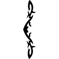 TAG Body Art Vinyl Glitter Tattoo Stencil - Tribal V Arm - No. 27