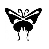 TAG Body Art Vinyl Glitter Tattoo Stencil - Butterfly No.1 - No. 32