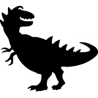 TAG Body Art Vinyl Glitter Tattoo Stencil - Dinosaur - No. 3