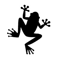 TAG Body Art Vinyl Glitter Tattoo Stencil - Frog - No. 40
