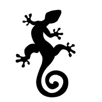 TAG Body Art Vinyl Glitter Tattoo Stencil - Gecko - No. 41