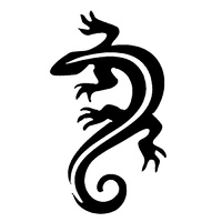 TAG Body Art Vinyl Glitter Tattoo Stencil - Lizard - No. 42