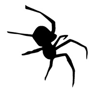 TAG Body Art Vinyl Glitter Tattoo Stencil - Real Crawling Spider - No. 43