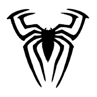 TAG Body Art Vinyl Glitter Tattoo Stencil - Spiderman Spider - No. 44