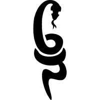 TAG Body Art Vinyl Glitter Tattoo Stencil - Coil Snake - No. 46