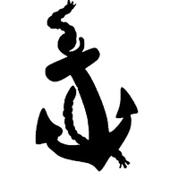 TAG Body Art Vinyl Glitter Tattoo Stencil - Anchor - No. 49