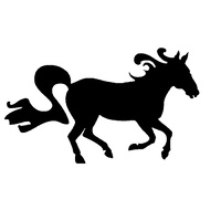 TAG Body Art Vinyl Glitter Tattoo Stencil - Horse - No. 4 