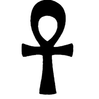 TAG Body Art Vinyl Glitter Tattoo Stencil - Anch Ankh Symbol  - No. 51 