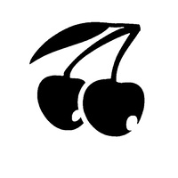 TAG Body Art Vinyl Glitter Tattoo Stencil - Cherries Cherry  - No. 52