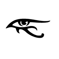 TAG Body Art Vinyl Glitter Tattoo Stencil - Egyptian Eye - No. 53 