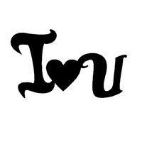 TAG Body Art Glitter Tattoo Stencil No. 57 - I Love You - 5 pack