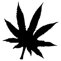 TAG Body Art Vinyl Glitter Tattoo Stencil - Leaf - No. 59