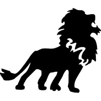 TAG Body Art Vinyl Glitter Tattoo Stencil - Lion - No. 5 