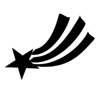 TAG Body Art Vinyl Glitter Tattoo Stencil - Shooting Star - No. 63