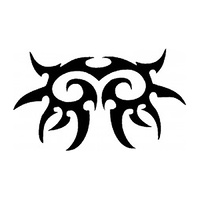 TAG Body Art Vinyl Glitter Tattoo Stencil - Tribal Deco - No. 64