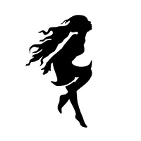 TAG Body Art Vinyl Glitter Tattoo Stencil - Kissing Girl - No. 68 