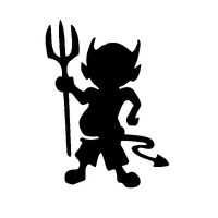 TAG Body Art Vinyl Glitter Tattoo Stencil - Little Devil - No. 69 