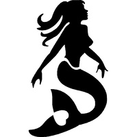 TAG Body Art Vinyl Glitter Tattoo Stencil - Mermaid - No. 70