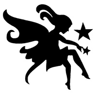 TAG Body Art Vinyl Glitter Tattoo Stencil - Star Fairy - No. 73