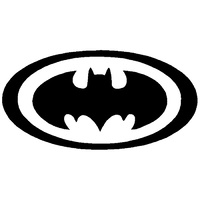 TAG Body Art Vinyl Glitter Tattoo Stencil - Batman - No. 76 