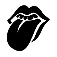 TAG Body Art Vinyl Glitter Tattoo Stencil - Rolling Stones Tongue - No. 80