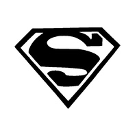 TAG Body Art Vinyl Glitter Tattoo Stencil - Superman - No. 81