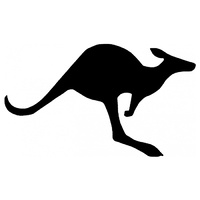 TAG Body Art Vinyl Glitter Tattoo Stencil - Kangaroo - No. 88 