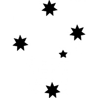 TAG Body Art Vinyl Glitter Tattoo Stencil - Southern Cross - No. 89 