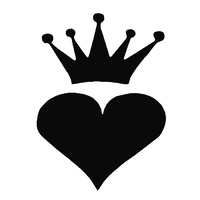 TAG Body Art Vinyl Glitter Tattoo Stencil - Heart Crown - No. 92