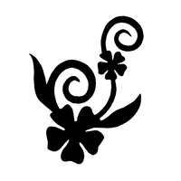 TAG Body Art Glitter Tattoo Stencil No. 95 - Flower Dancing - 5 pack