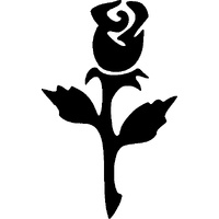 TAG Body Art Vinyl Glitter Tattoo Stencil - Rose Bud - No. 99 