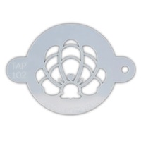 Tap Stencil 102 - Mermaid Crown Clam Shell