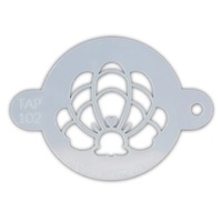 Tap Stencil 102 - Mermaid Crown Clam Shell