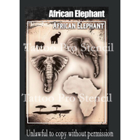 Wiser Tattoo Pro Stencil - African Elephant