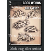 Wiser Tattoo Pro Stencil - Good Words