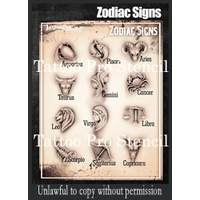 Wiser Tattoo Pro Stencil - Zodiac Signs