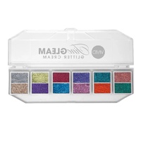VIVID Glitter - Gleam Fine Glitter Cream Balm - Prismatic 12 Colour Palette - 48g