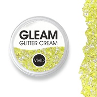 VIVID Glitter - Gleam Chunky Glitter Cream Blend Balm - UV Sunbeam Yellow - Glows under Blue Light
