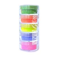 Vivid Glitter Loose Fine 'Electric Rainbow' Stack - 5 x 7.5g Jars