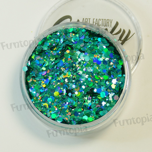 Art Factory Chunky Glitter 50ml Jar- Blue Lagoon
