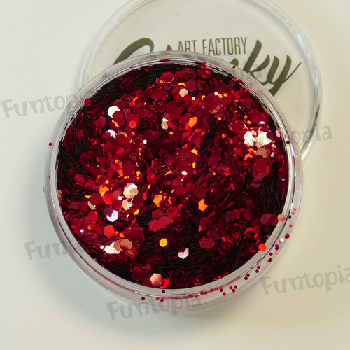 Art Factory Chunky Glitter 50ml Jar- Cherry Bomb